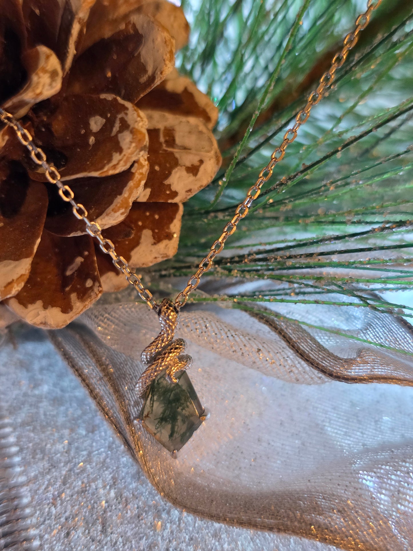 Transformation Snake sterling Silver Necklace