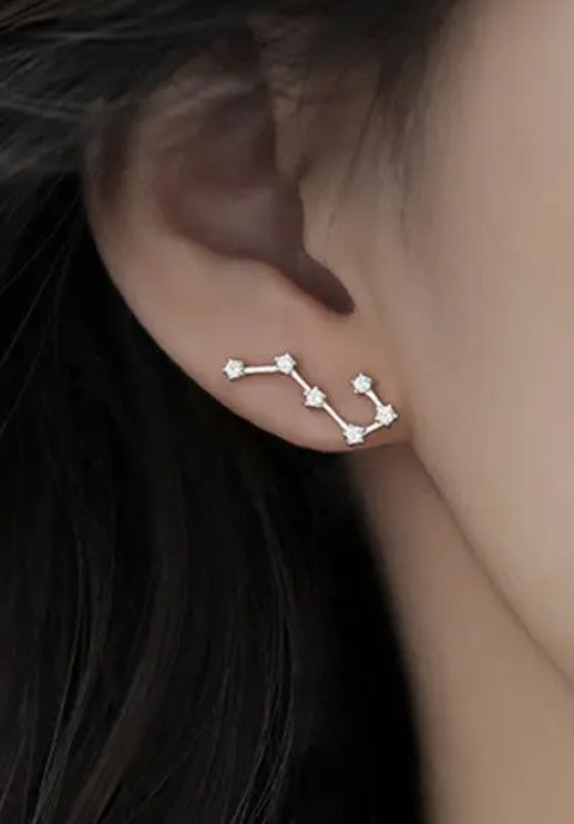 Follow the Stars Sterling silver Stud Earrings.