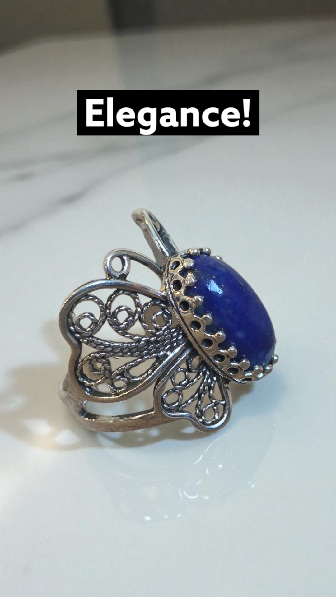 Imogen Lapis Sterling silver Ring