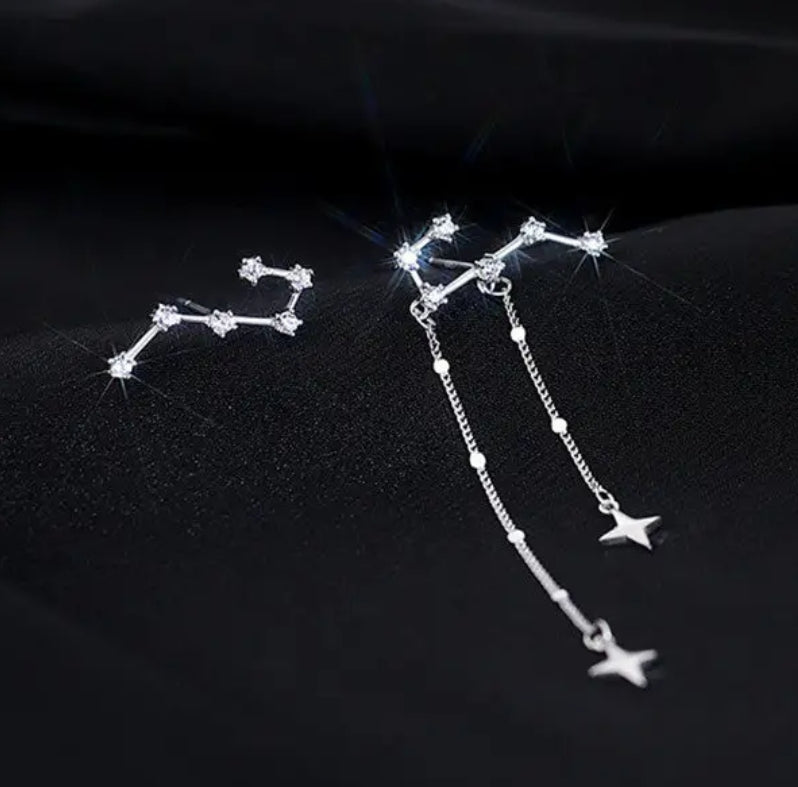 Follow the Stars Sterling silver Stud Earrings.